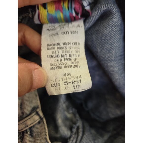 Vintage 80's Kayo of California Denim Blue Acid Wash Skirt Sz 10. Measures Small - Picture 2 of 8